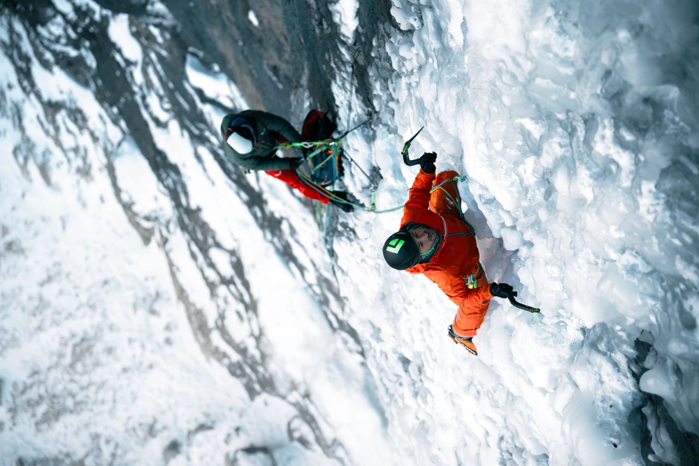 Eisklettern am Grödner Joch